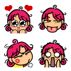 [LINE絵文字] Red hair rollの画像