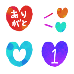 [LINE絵文字] ただひたすらハートの画像