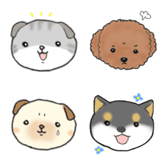 [LINE絵文字] 犬猫いろいろな種類絵文字の画像