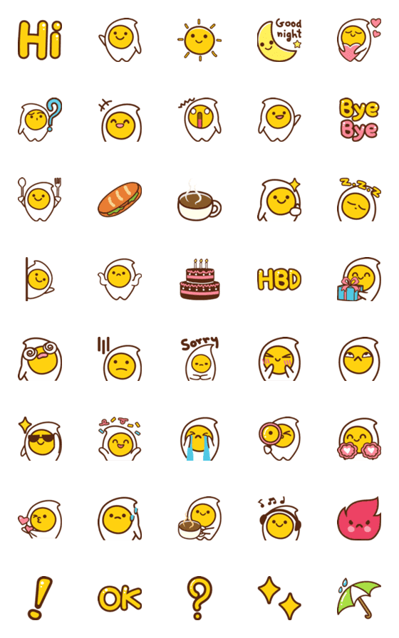 [LINE絵文字]Fried Eggの画像一覧