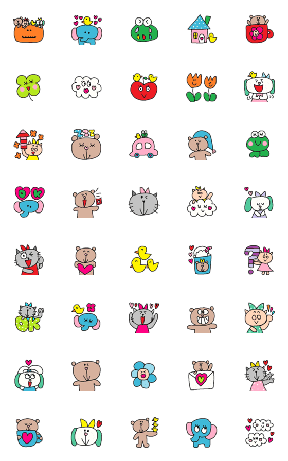 [LINE絵文字]Lilo friends emojiの画像一覧