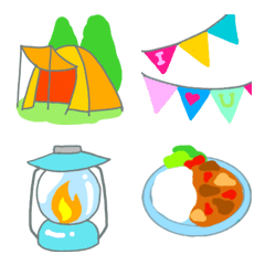 かわいいキャンプ道具と料理