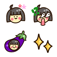 [LINE絵文字] かわいいおかっぱちゃんの画像