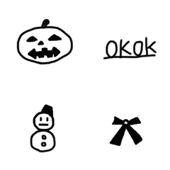 [LINE絵文字] 大人シンプル■使いやすい絵文字の画像