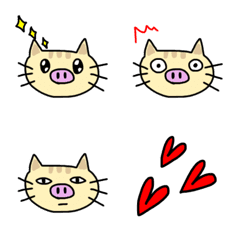 [LINE絵文字] ピッグキャットのララライフの画像