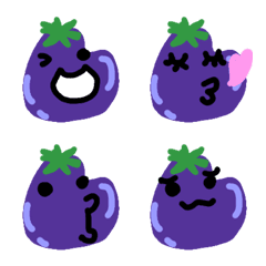 [LINE絵文字] eggplant  face emojiの画像
