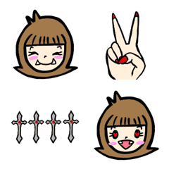 [LINE絵文字] ぷりちーなヴァンパイアちゃん 3(絵文字)の画像