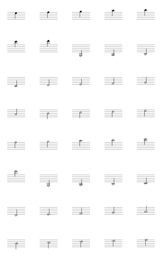 [LINE絵文字]楽譜作成用素材③の画像一覧