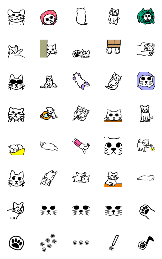 [LINE絵文字]いつもの猫です。の画像一覧