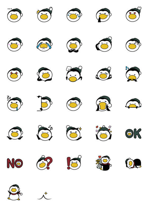 [LINE絵文字]Friend penguinの画像一覧
