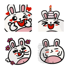 [LINE絵文字] Rabbit tide-01(expression)の画像