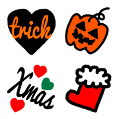 [LINE絵文字] 秋冬★ハロウィン＆クリスマスの画像