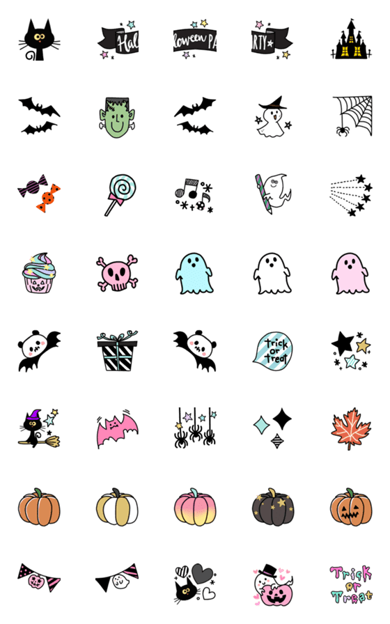 [LINE絵文字]つながるハロウィンパーティーのお知らせの画像一覧