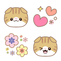 [LINE絵文字] たれ耳ねこちゃん♡絵文字の画像