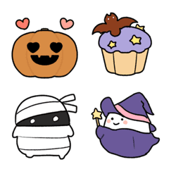 [LINE絵文字] ゆるかわハロウィン絵文字の画像