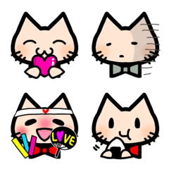 [LINE絵文字] 蝶ネクタイねこ その2の画像