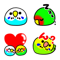 もっちりインコの盛り合わせ絵文字の絵文字メイン画像
