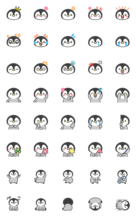 [LINE絵文字]子ペンギン絵文字の画像一覧