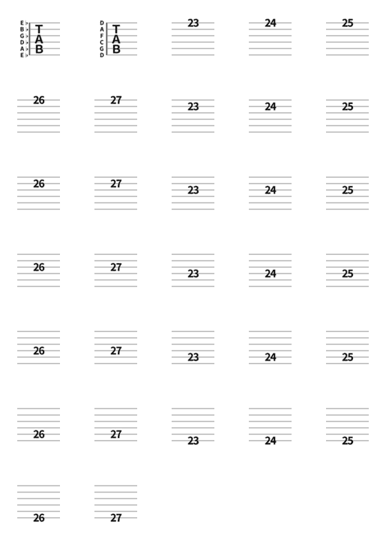 [LINE絵文字]ギター タブ譜 作成キット #5の画像一覧