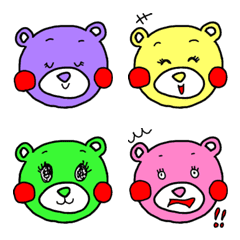 [LINE絵文字] カラフルなクマたちの画像