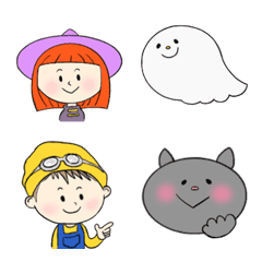 いつでも使えるゆるかわハロウィン絵文字の絵文字メイン画像