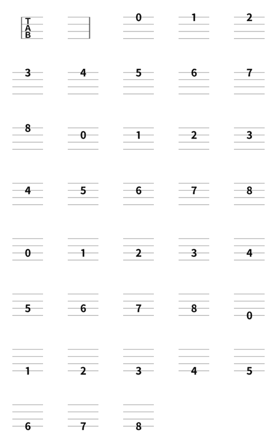 [LINE絵文字]ベース タブ譜 作成キット #1の画像一覧