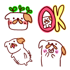 [LINE絵文字] 自由気ままな犬のちょこ丸 絵文字1の画像