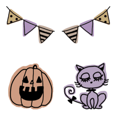 [LINE絵文字] ベージュが映える❸ハロウィン秋特集♡の画像