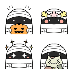 [LINE絵文字] ハロウィンで使おう！ミイラさん絵文字の画像