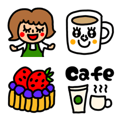 [LINE絵文字] riekimのカフェの絵文字の画像