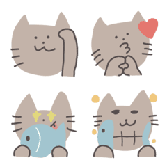 [LINE絵文字] のほほんねこちゃん 絵文字の画像