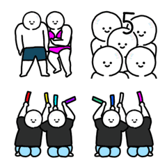 白玉の絵文字/元気でシュールな絵文字2のLINE絵文字