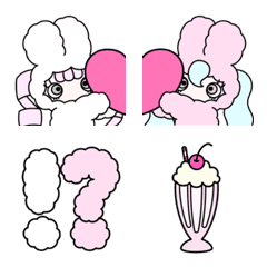 [LINE絵文字] うさぎのえもじ♡mimi ＆ momoの画像