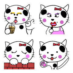 [LINE絵文字] ぶっちぎり猫 ファミリー 絵文字の画像