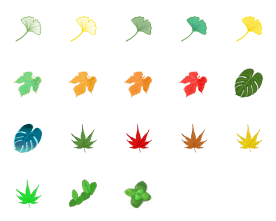[LINE絵文字]ないそうや 葉の絵文字の画像一覧