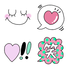 [LINE絵文字] おしゃかわシンプル絵文字の画像