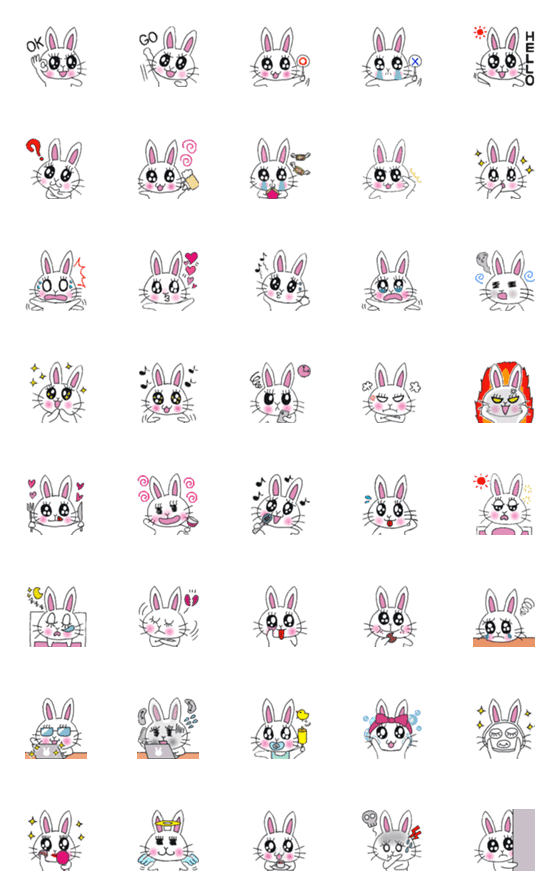 [LINE絵文字]働くOLウサギ！ぴぴまる絵文字の画像一覧