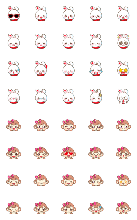 [LINE絵文字]Bubu ＆ Kiki Ver.2の画像一覧
