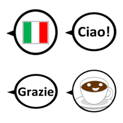 [LINE絵文字] イタリア語 絵文字の画像