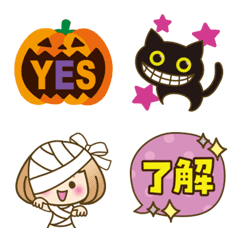 [LINE絵文字] かわいいハロウィンよくばりパック☆の画像