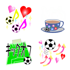 [LINE絵文字] サッカー女子のための絵文字3 ～シンプル版の画像