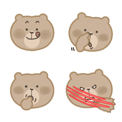 Cute and Fun Brown bear Brobe emojiの絵文字メイン画像
