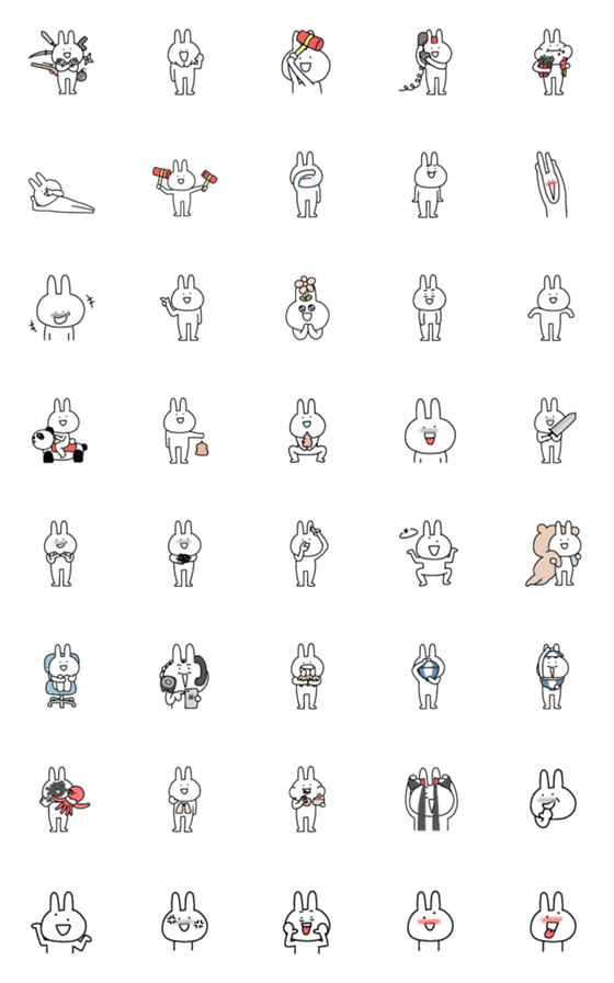 [LINE絵文字]シュールでゆるすぎるウサギの毒舌④の画像一覧