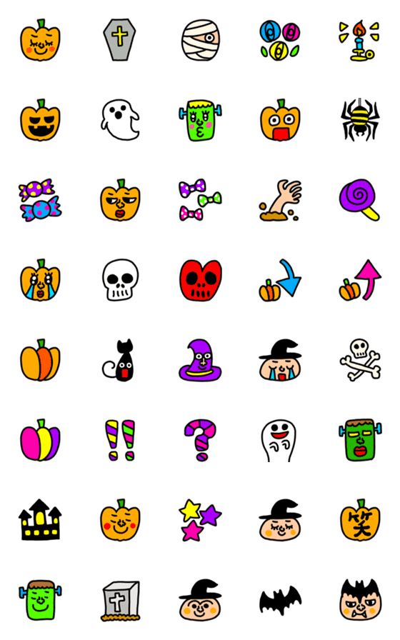 [LINE絵文字]riekimのハロウィン絵文字の画像一覧