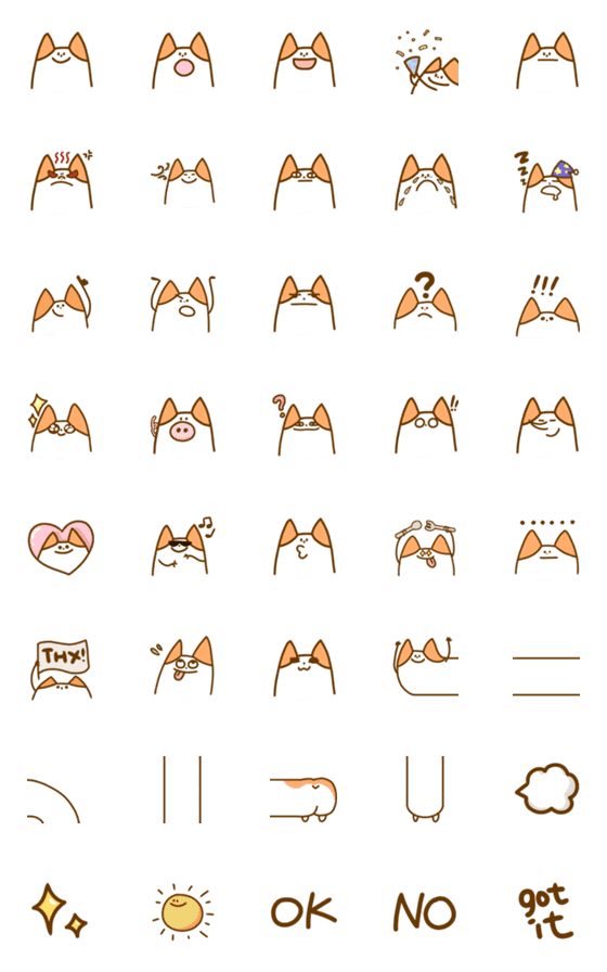 [LINE絵文字]mr.corgi's expressionsの画像一覧