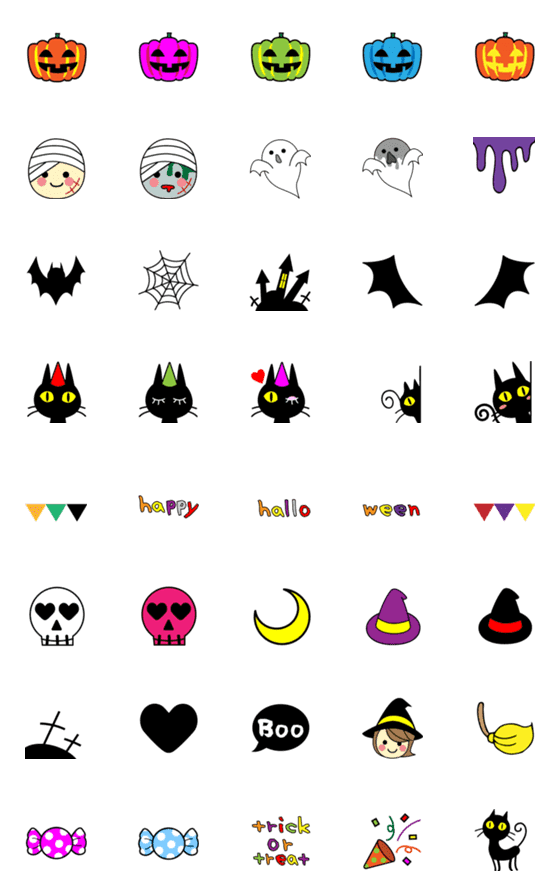 [LINE絵文字]ハロウィン★Halloweenの画像一覧