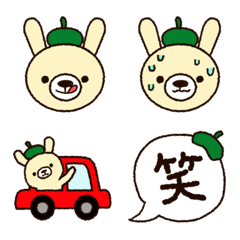 [LINE絵文字] ベレー帽うさぎ 絵文字の画像