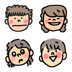 [LINE絵文字] Oekakiokao emoji No 1の画像