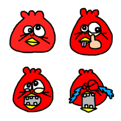 [LINE絵文字] 赤いハトのドーブ君の画像
