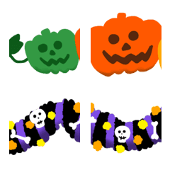 [LINE絵文字] つなげてデコれる★ハロウィンフレームの画像